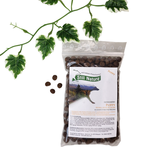 PROBE | Still Nature | Puppy Huhn mit Pute und Lachs | Welpen und Junghunde