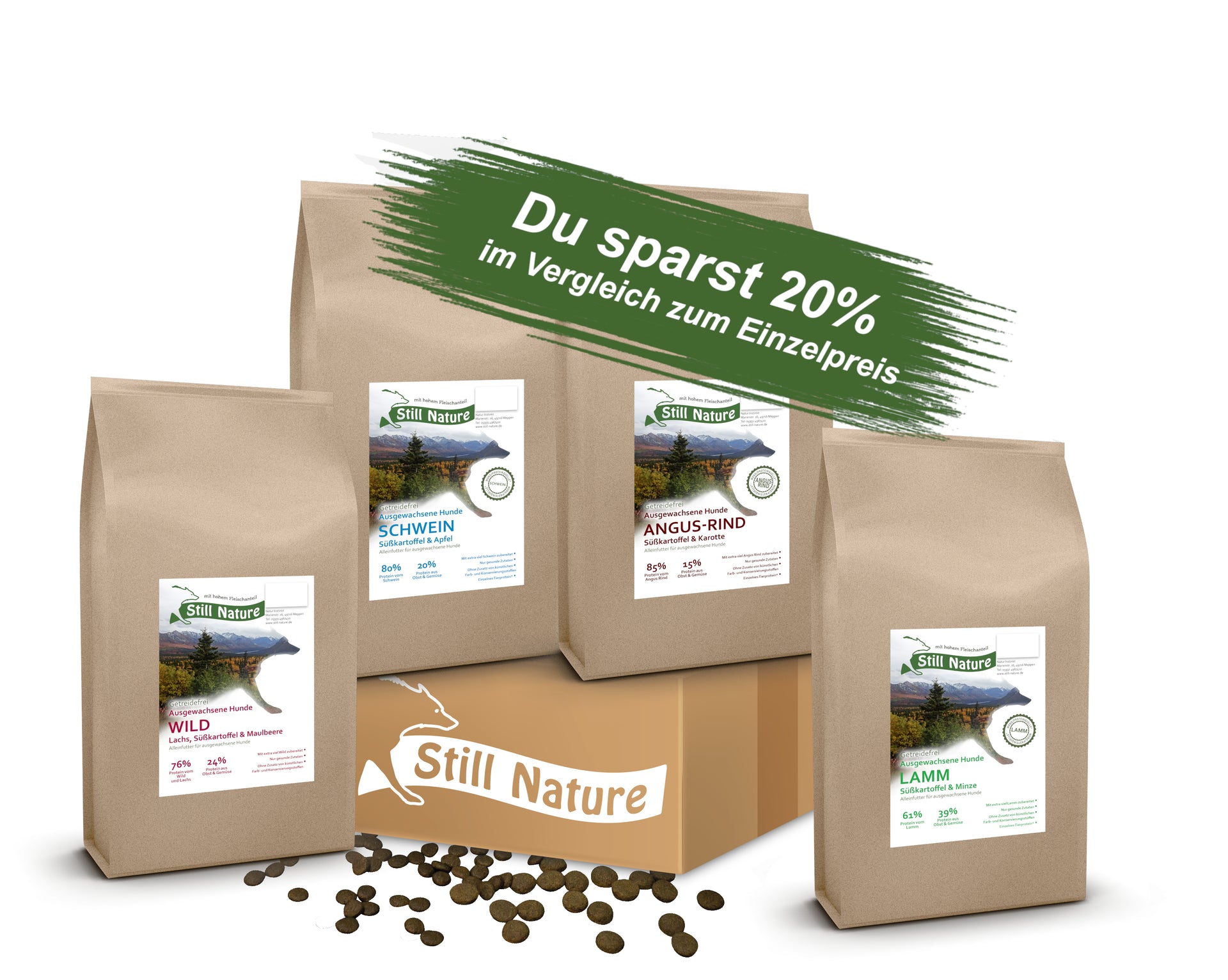 Testpaket Hundefutter Fleisch  Still Nature Probierpaket